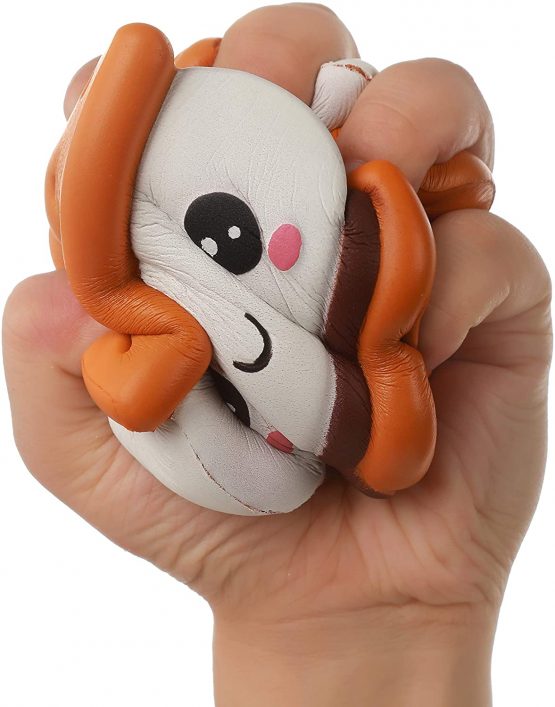 Anboor 4 Pcs Squishies Smore Waffle Cake Pizza Coffee Cup Kawaii Scented Soft Slow Rising Squeeze Stress Relief Kids Toy Xmas Gift - Image 4