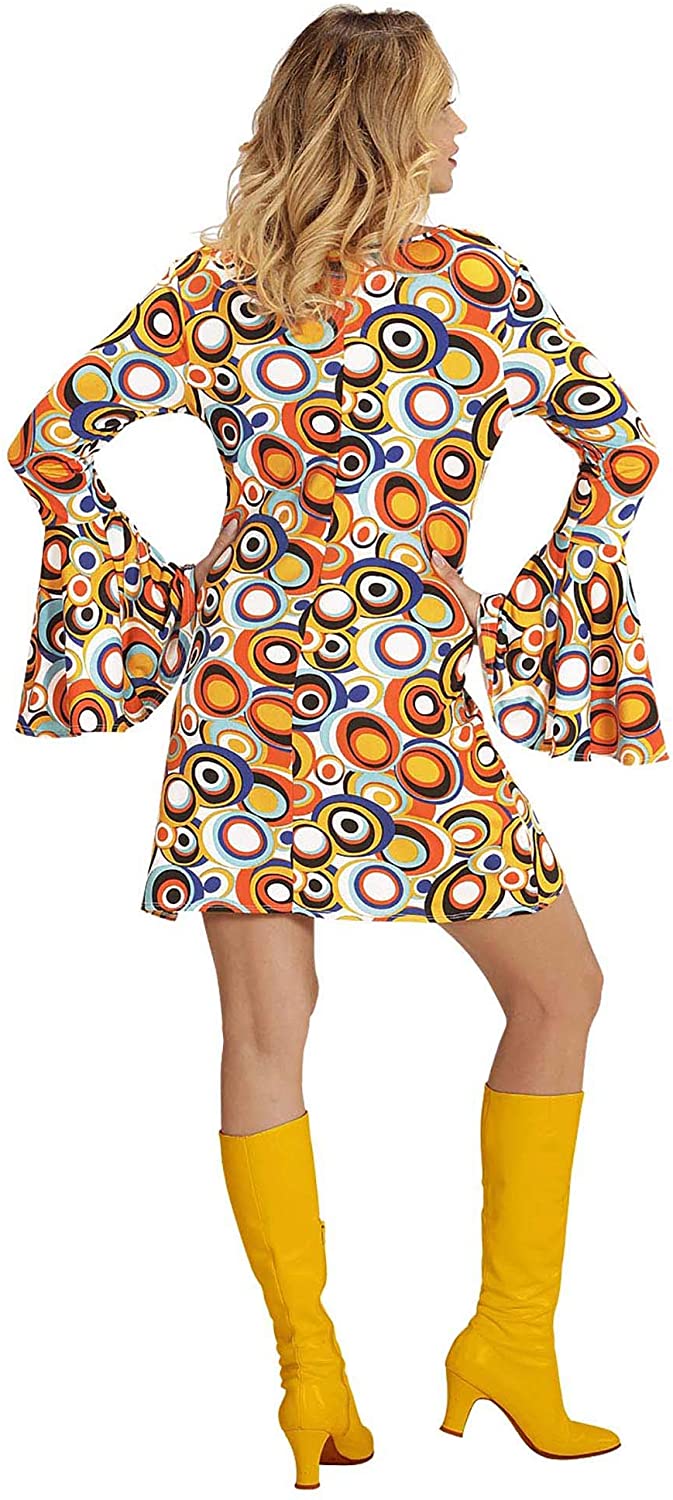 Widmann 08890 Adults Costume 70s Retro Dress Ladies Colourful XXL - Image 3
