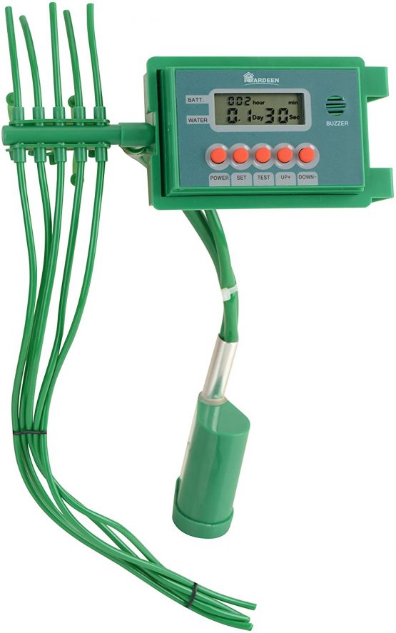 Automatic Micro Drip Irrigation Kit Watering Timer Irrigation Controller Watering System for Indoor Plants, Green