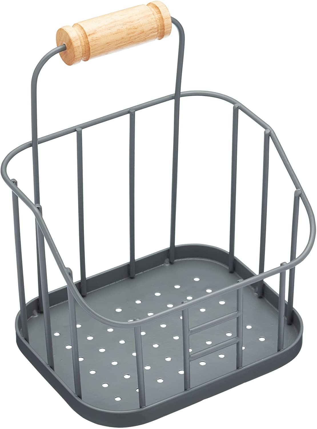 KitchenCraft Living Nostalgia Wire Sink Tidy, 18 x 14 x 21.5 cm (7" x 5.5" x 8.5") - Grey, 18 x 14 x 21 cm
