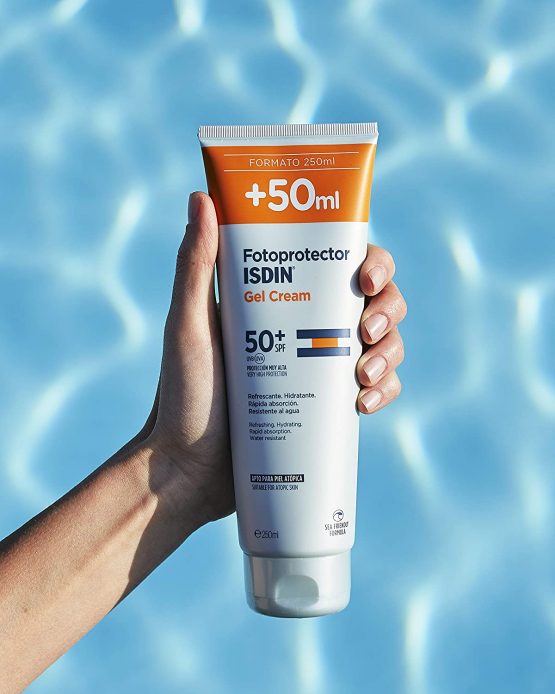 ISDIN Gel Cream SPF 50+ 250ml | Cooling and hydrating body sun cream | Fast absorbing - Image 4