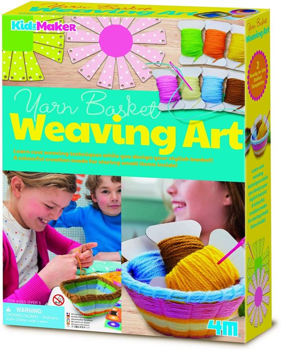 4M 404757 KidzMaker Basket Weaving Art, Multi Colour