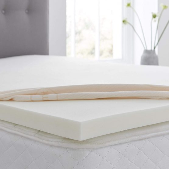 Silentnight Impress Memory Foam Mattress Topper 5cm - Extra Deep Thick Best Quality Memory Foam Pad Soft Comfy Plump for Back Neck Pain Home Sofa Bed Caravan Futon - High Density Bed Toppers - Image 4