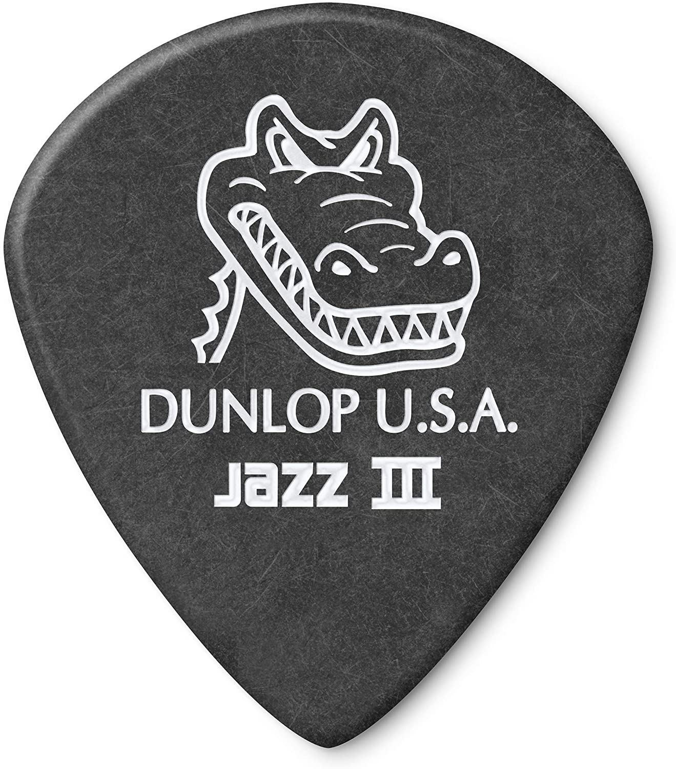Jim Dunlop 571P140 Picks - Gator Grip Jazz III 1.40mm - Player Pack 6, Black, 6 Pack
