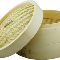 Dexam 12108608 Bamboo Steamer Set With 2 layers and Lid 20cm