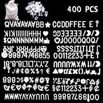 400 Characters White Letter Set for Changeable Felt Letter Boards, 3/4 Inch Letters with Gift Cloth Bag Including Numbers, Symbols,Letters