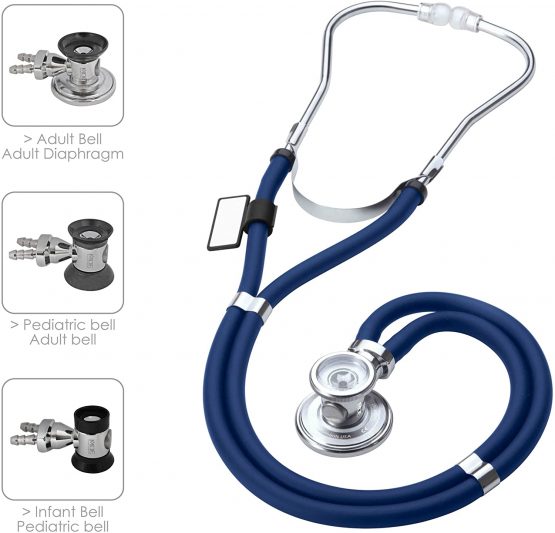 MDF® Sprague Rappaport Dual Head Stethoscope with Adult, Pediatric, and Infant Convertible chestpiece-Free-Parts-for-Life & Lifetime Warranty (MDF767)