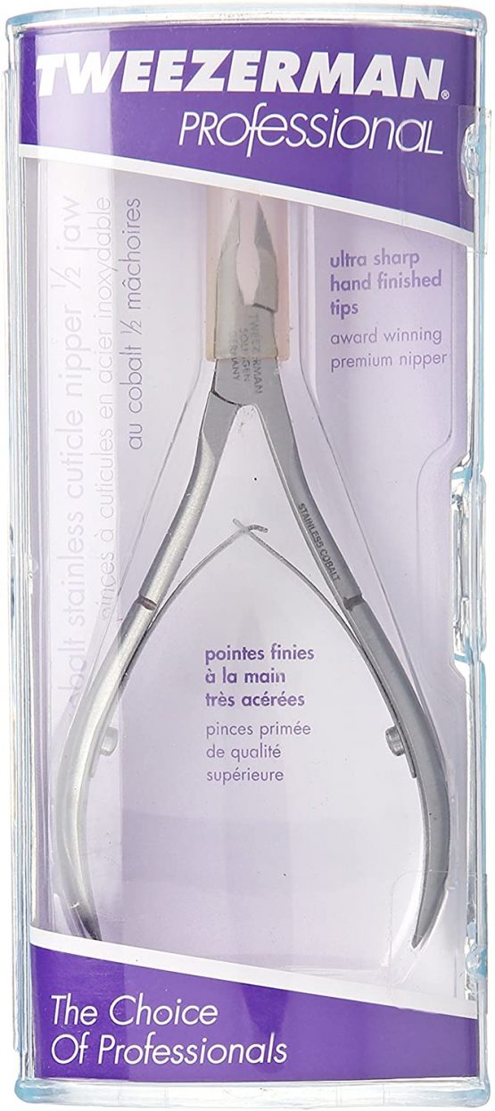 Tweezerman Medium Cobalt Stainless Cuticle Nipper 1/2 Jaw - Image 2