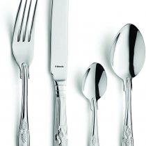 Amefa 621000WF19G24 Vintage Kings 24 Piece 6 Person Cutlery Set - Gift Boxed(Silver)