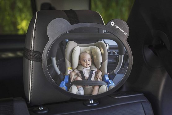 APRAMO Baby Car Mirror with Ears for Back Seat Adjustable Baby Rear View Car Mirror Safe and Adjustable - Image 2