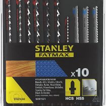 STANLEY STA29240-XJ Juegos de 10 hojas HCS/HSS en tipo Cassette, Black