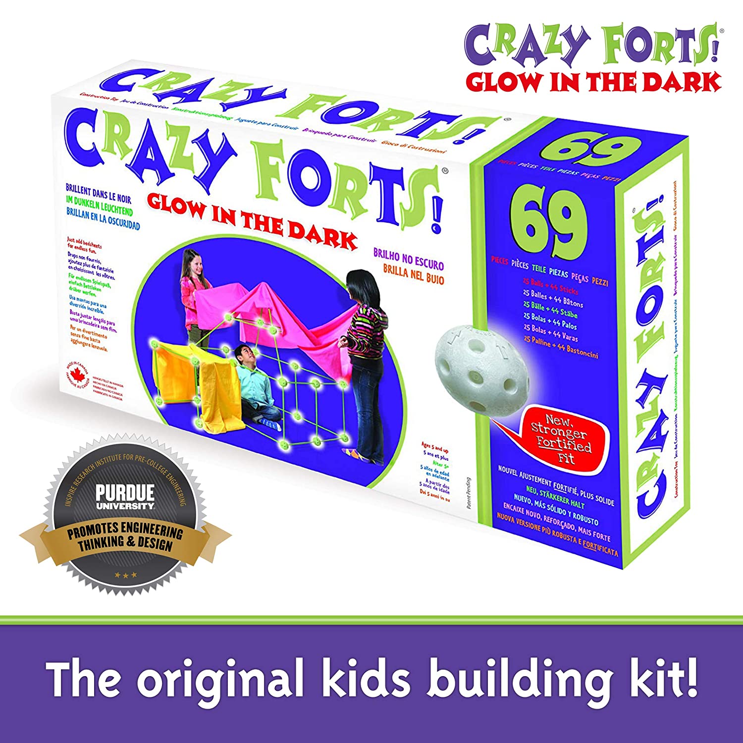 Crazy Forts Struttura Per Fortino Violet - 69 Pezzi Per Costruire Tane E Castelli, Gioco STEM Per Bambini - 4