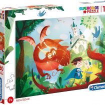 Clementoni - 29209 - Supercolor Puzzle - The Dragon and the Knight - 180 pieces - Made in Italy - jigsaw puzzle children age 7+