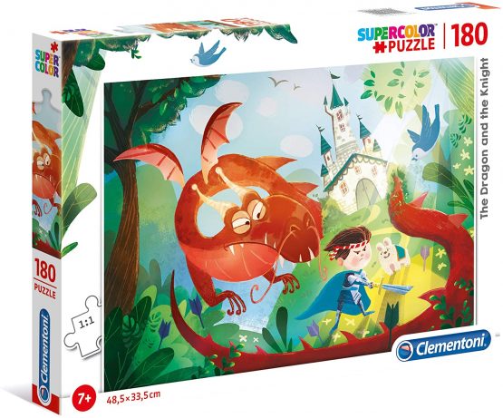 Clementoni - 29209 - Supercolor Puzzle - The Dragon and the Knight - 180 pieces - Made in Italy - jigsaw puzzle children age 7+