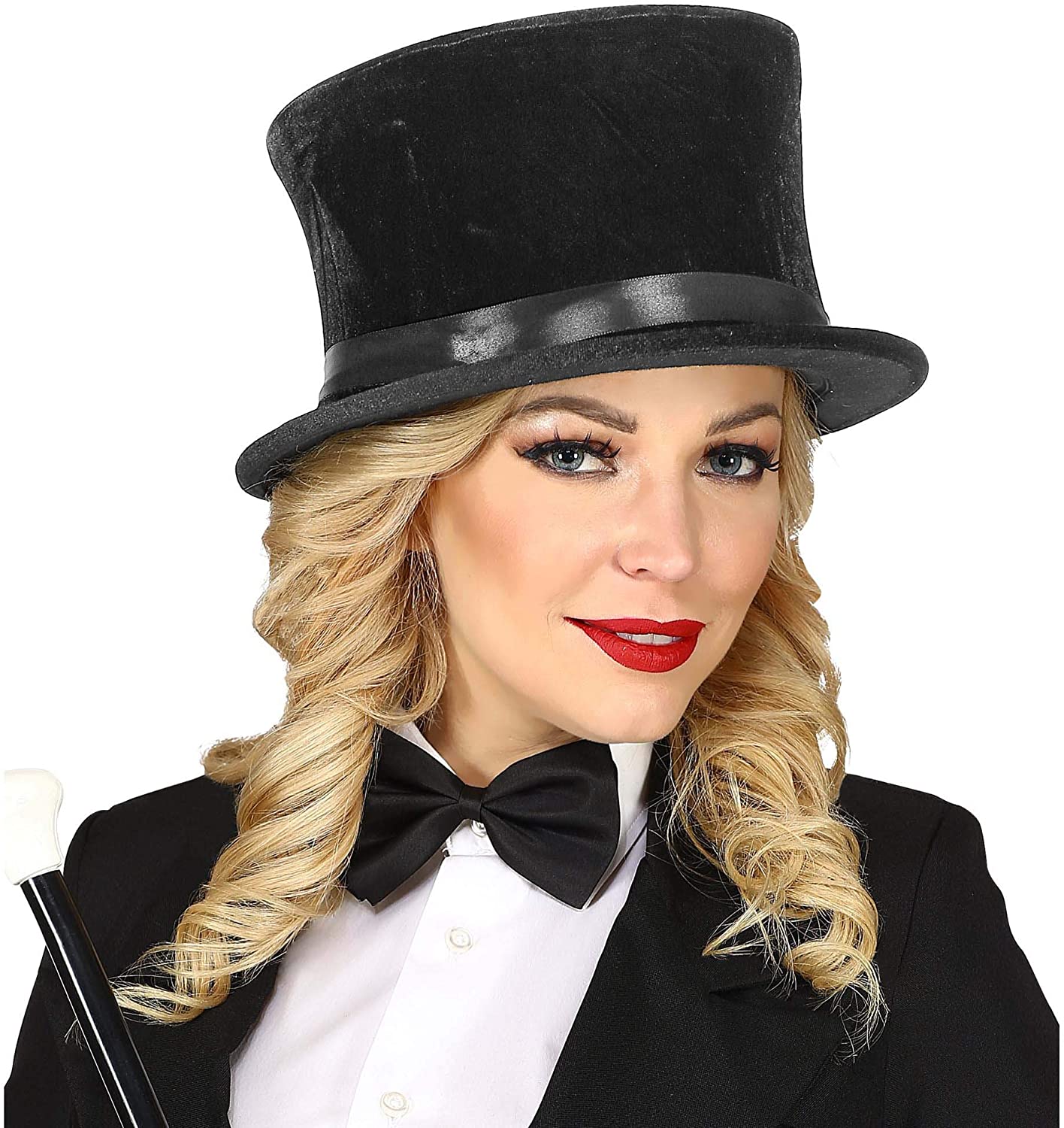 Widmann 00129 Folding Cylinder, Circus, Hat, Headgear, Carnival, Theme Party, Black - Image 3