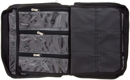 BeadSmith Crafter's Tote Bag, with 2 Removable Pockets and 23 Compartments 12x10", Black - Image 3