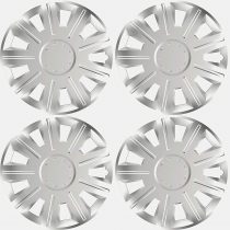 Versaco Car Wheel Trims VICTORY15 - Silver 15 Inch 9-Spoke - Boxed Set of 4 Hubcaps - Includes Fittings/Instructions