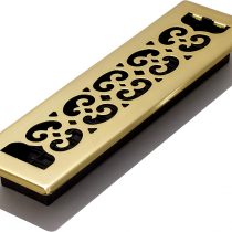 Decor Grates SPH212 Scroll Floor Register, Polished Brass Finish, 2 x 12-Inch