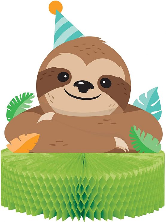 Creative Converting PC344503 Happy Sloth Honeycomb Centerpiece-1 Pc