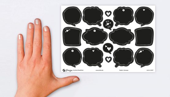 Avery Zweckform 54557 Decorative Sticker 32 Stickers Blackboard Stickers (Labels on A5 Sheet, Can Be Written On Sticky Labels for Gifts, Cards, Bottles, Kitchen, Spice Jars, Jam, Home-Made) - Image 2