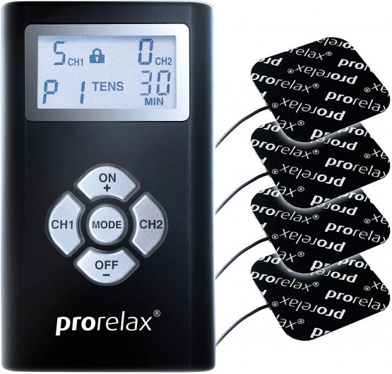 Prorelax Duo “Blackline”, EMS + TENS Massager, Electro-Stimulation, EMS Exercising, Electro-Therapy, Muscle Building, Body Shaping, Body Tuning, Pain Relief, Muscle Exerciser, Muscle Relaxation