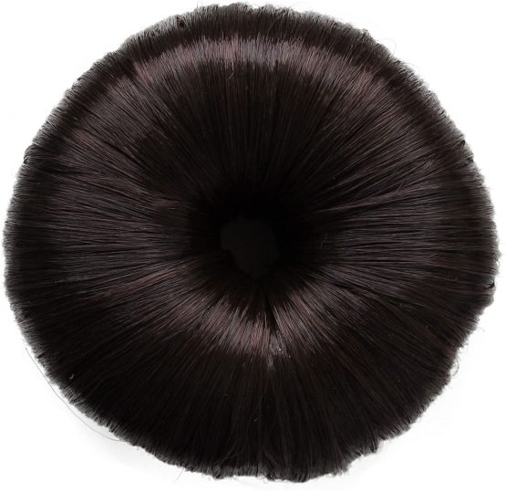 Hair Donut Up Do Hair Ring Hairstyler Bun creator Bridal Hair Piece (Brown)
