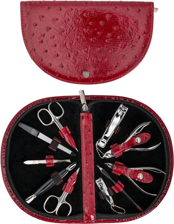 3 Swords Germany - brand quality 10 piece manicure pedicure grooming kit set for professional finger & toe nail care scissors clipper fashion leather case in gift box, Made by 3 Swords (2412) - Image 2