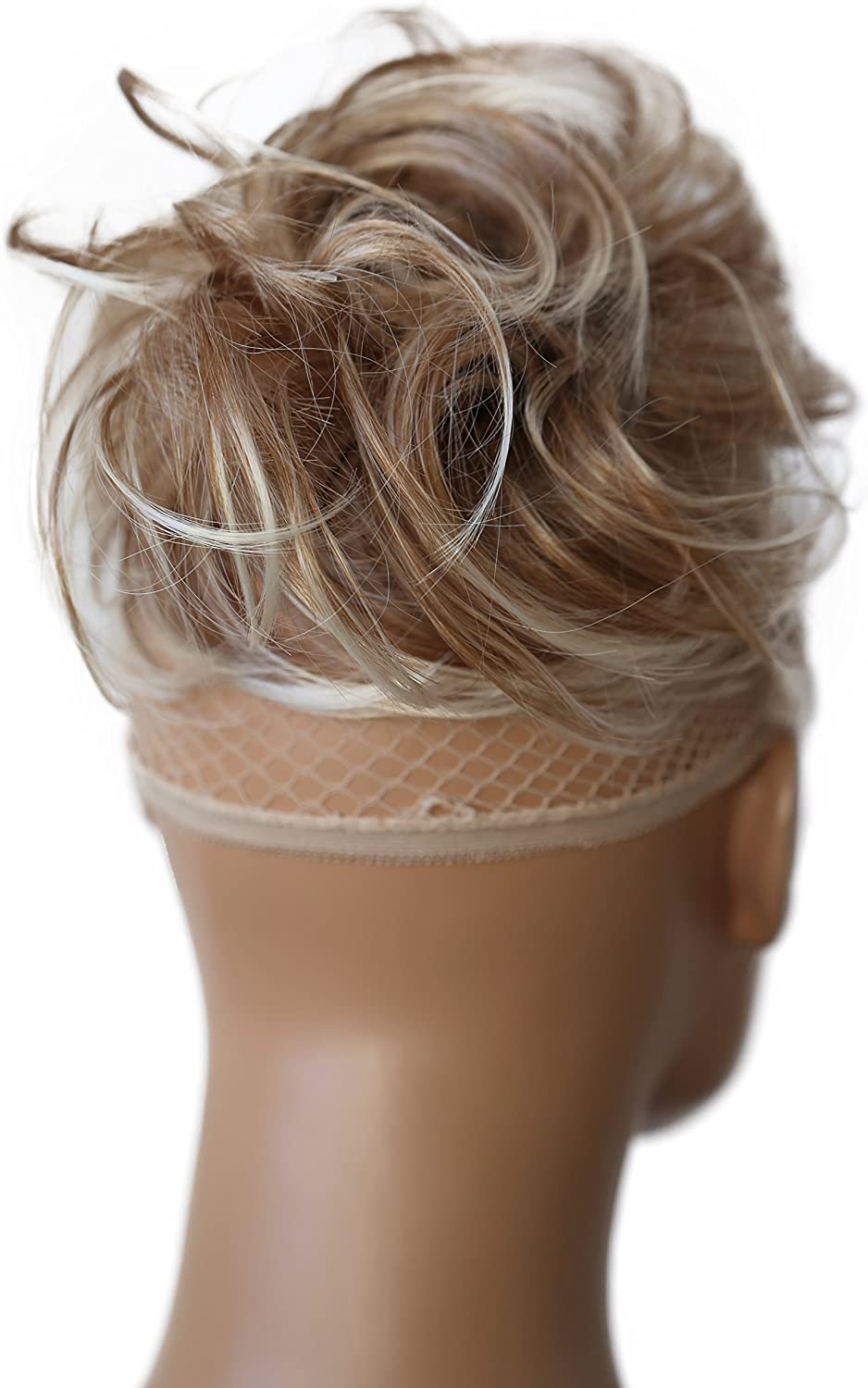 CAISHA Synthetic Fiber Hairpiece Scrunchie Scrunchy Updo Slightly Wavy Strawberry Blonde Mix G13B, strawberry blonde mix #27T613 G13B - Image 2
