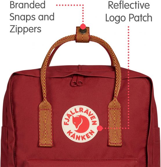 FJÄLLRÄVEN Unisex Adult Kånken Backpack - Ox Red-Goose Eye, 27 x 13 x 38 cm/16 Litre - Image 2