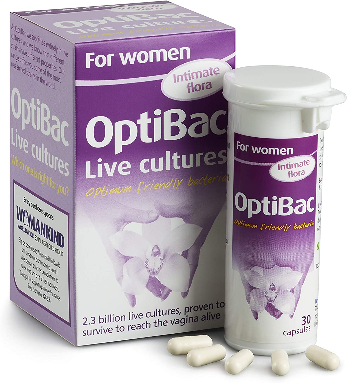 Optibac Probiotics for Women, Vaginal Probiotics, Most Researched Strains for Intimate Flora