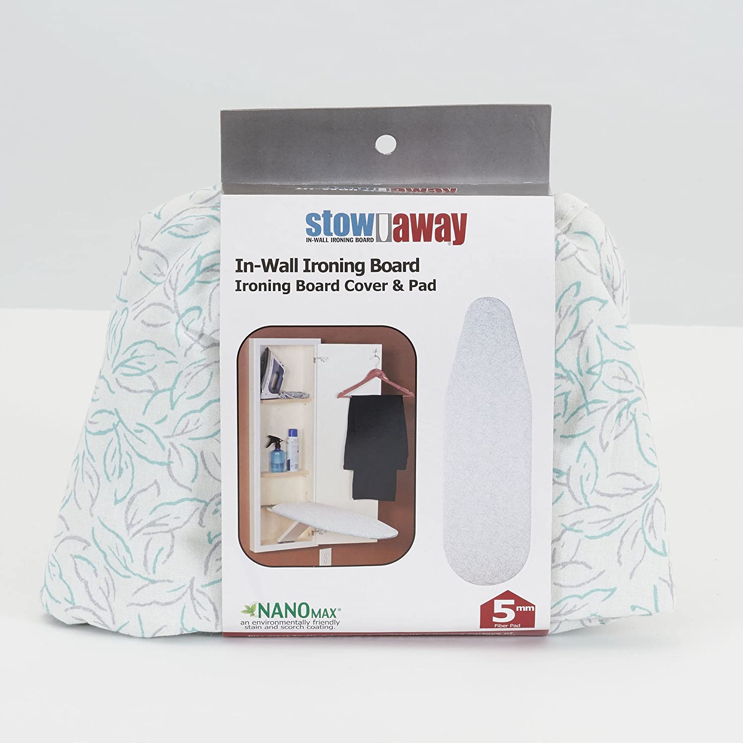 Household Essentials 2019 STOWAWAY Ironing Board Replacement Pad and Cover, Willow, 1 count - Image 4