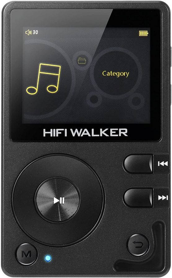 HIFI WALKER H2 Hifi MP3 Player with Bluetooth, AptX Technology, DSD High Resolution Lossless Music Player, OTG Feature Enables Unlimited Expansion, with Memory Card and HD Audio Earphones