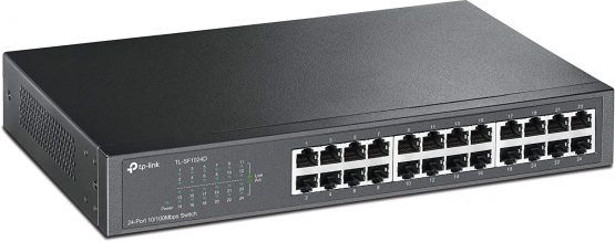 TP-Link 24-Port 10/100Mbps Ehternet Switch, 13-inch Rack-Mount/Desktop, Steel Case (TL-SF1024D) - Image 2
