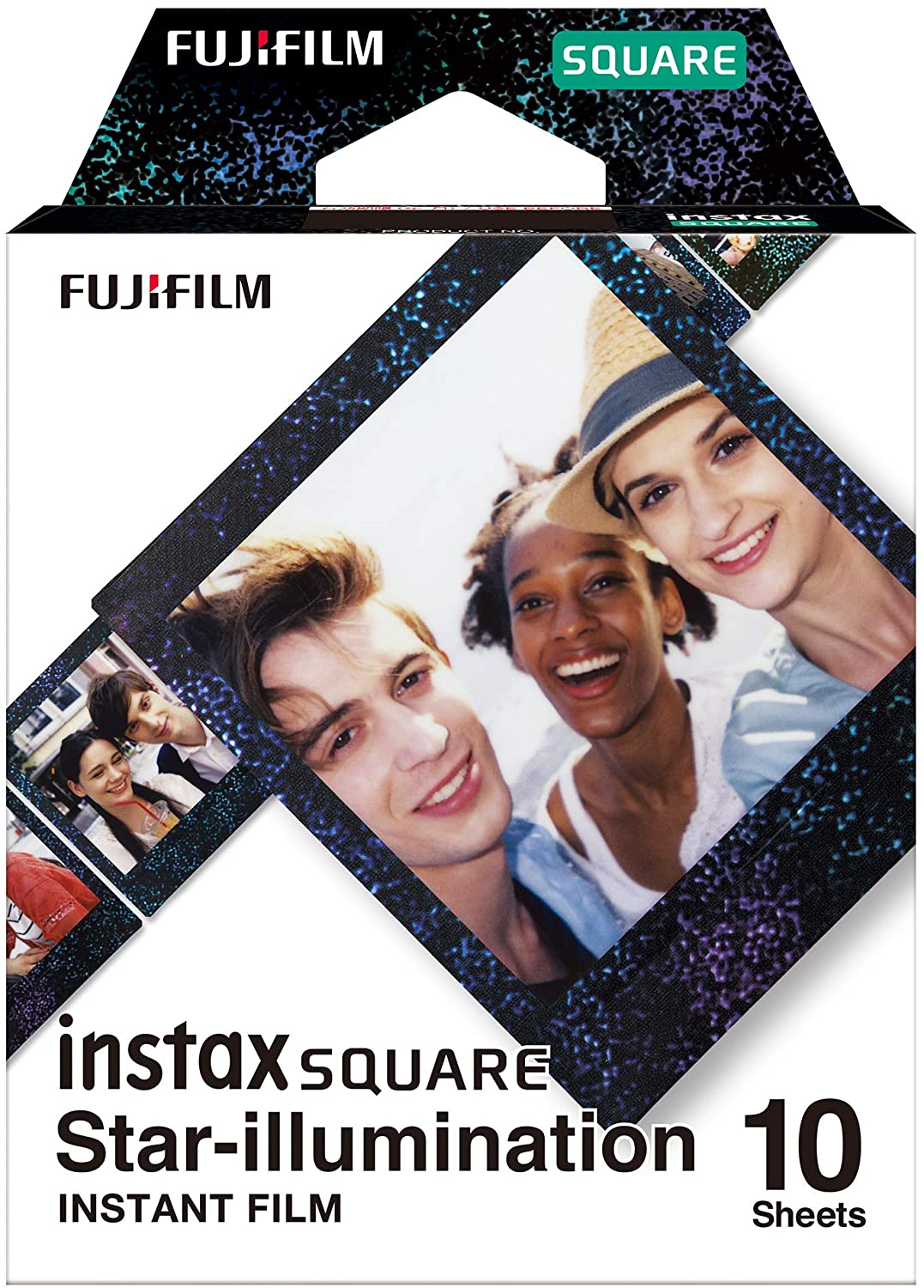 instax SQUARE instant film STAR ILLUMINATION border, 10 shot pack, suitbale for all instax SQUARE cameras and printers