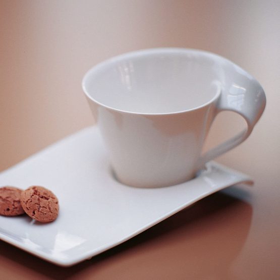 Villeroy & Boch New Wave Coffee at Lait Cup, 400 ml, Height: 10.1 cm, Premium Porcelain, White, 0.4 Litre - Image 3