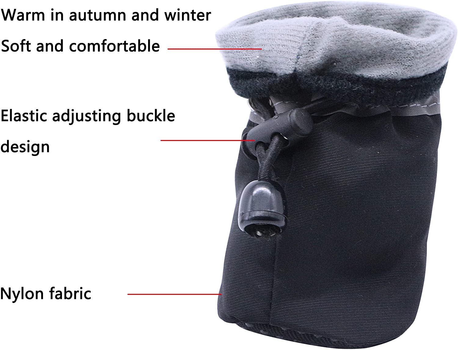 YAODHAOD Dog Shoes,Anti Slip Dog Boots Paw Protector, These Comfortable Soft Soled Dog Shoes are with Reflective Straps - Image 3