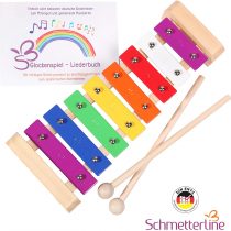 SCHMETTERLINE Xylophone for children made of wood - Harmonious xylophone with music book and wooden mallets - Musical instrument from 3 years