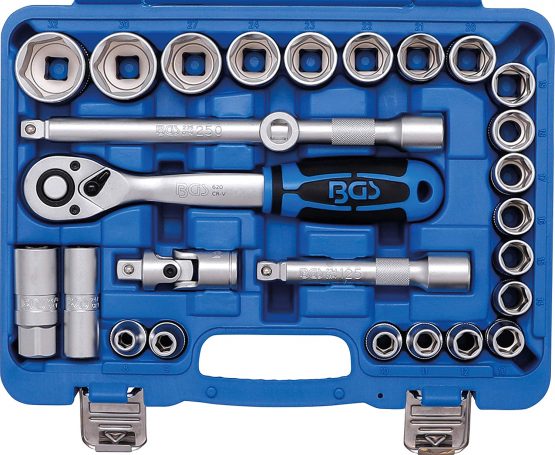 BGS 2224 | Socket Set | 12.5 mm (1/2") Drive | 8 - 32 mm | 27 pcs.