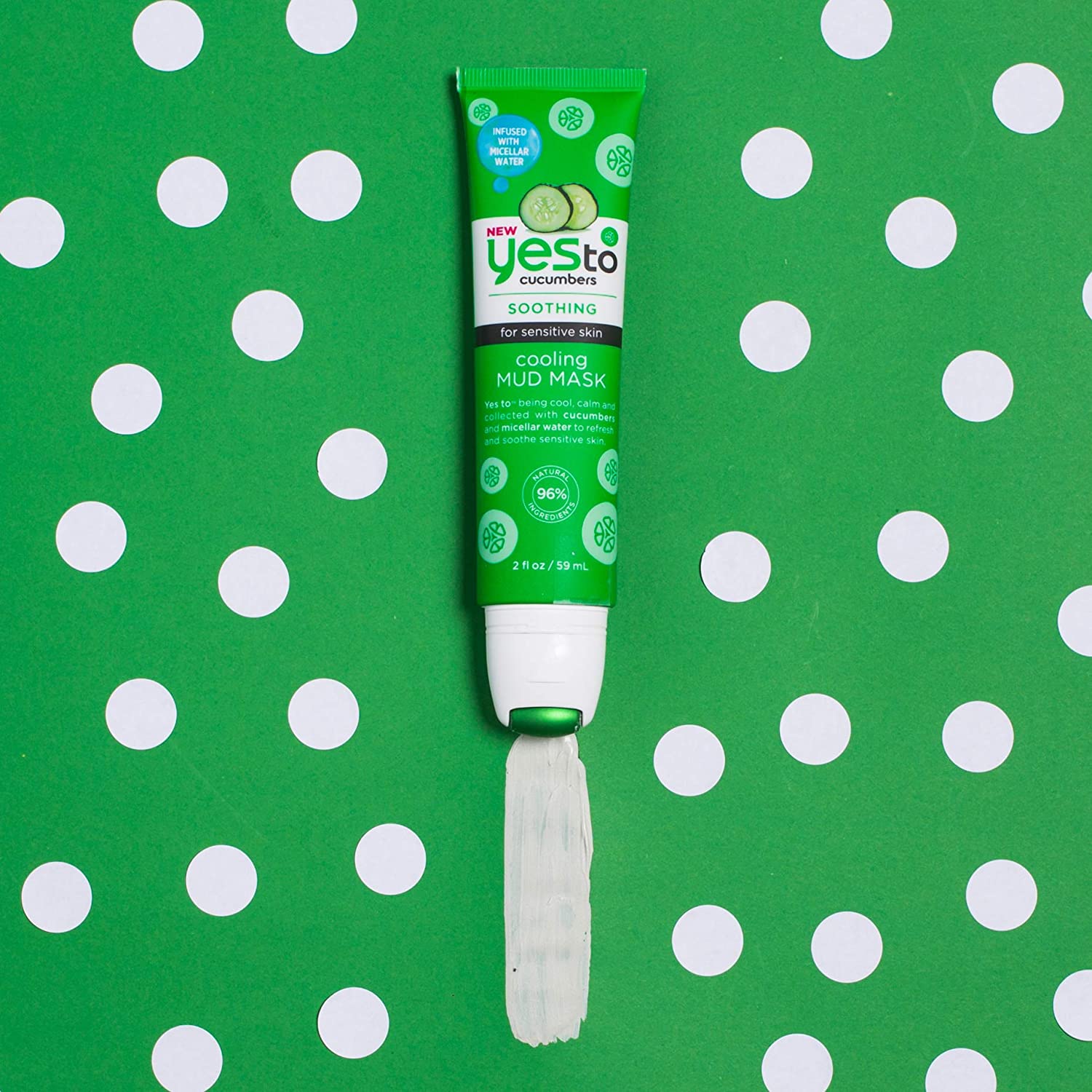 Yes To Cucumbers Cooling Mud Mask, 59 ml, 59 ml (Pack of 1) - Image 4