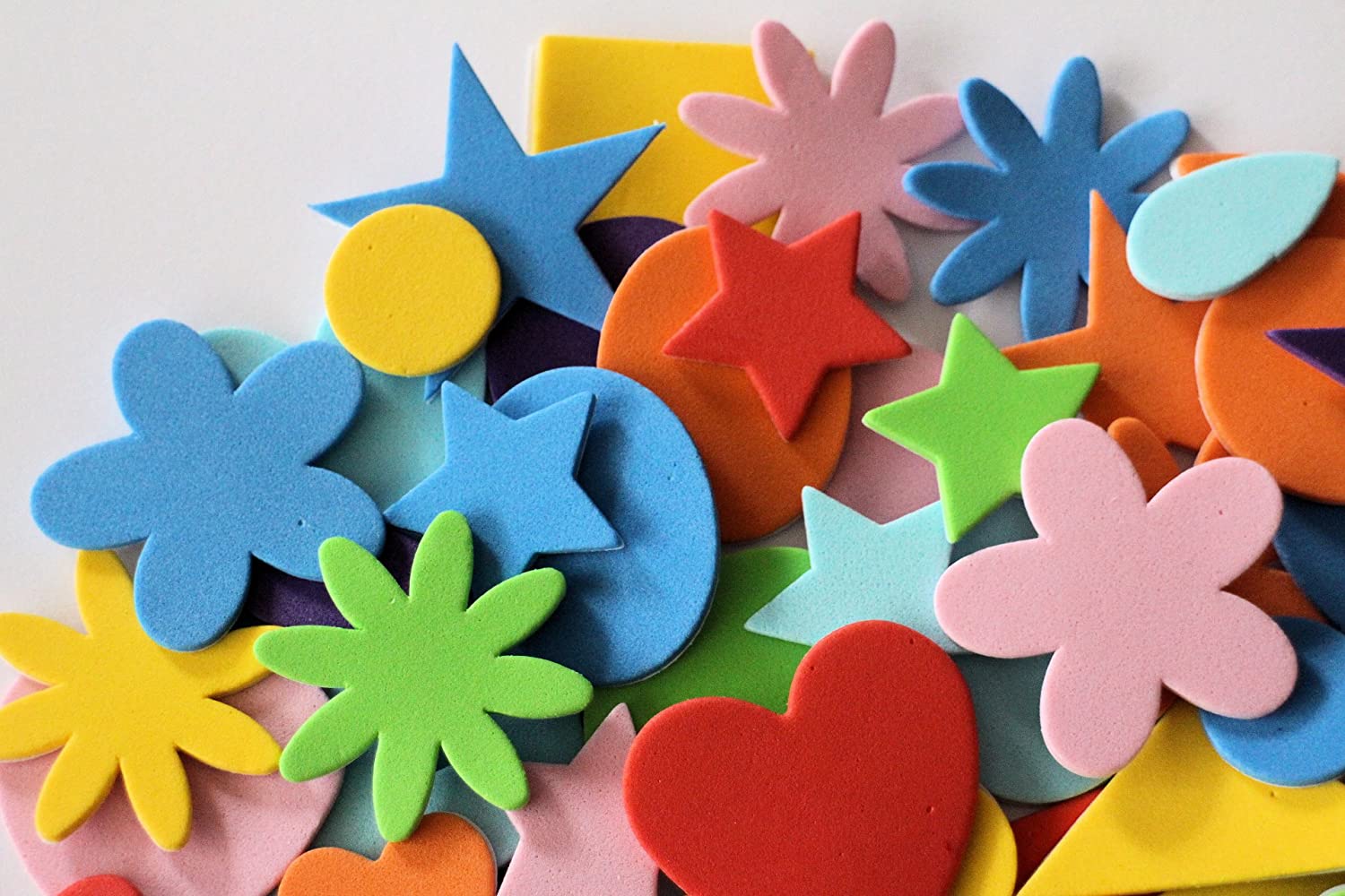 Kids B Crafty 180 Self-Adhesive Craft Foam Stickers, Kids Stickers, Assorted Shapes and Colours - Image 3