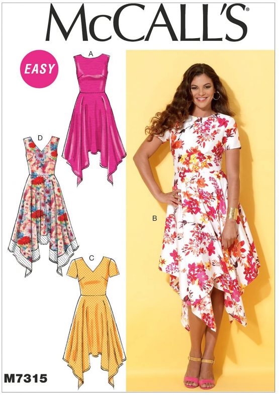 McCall's Patterns 7315 A5,Misses Dresses,Sizes 6-14, Multicolor, (6-8-10-12-14)