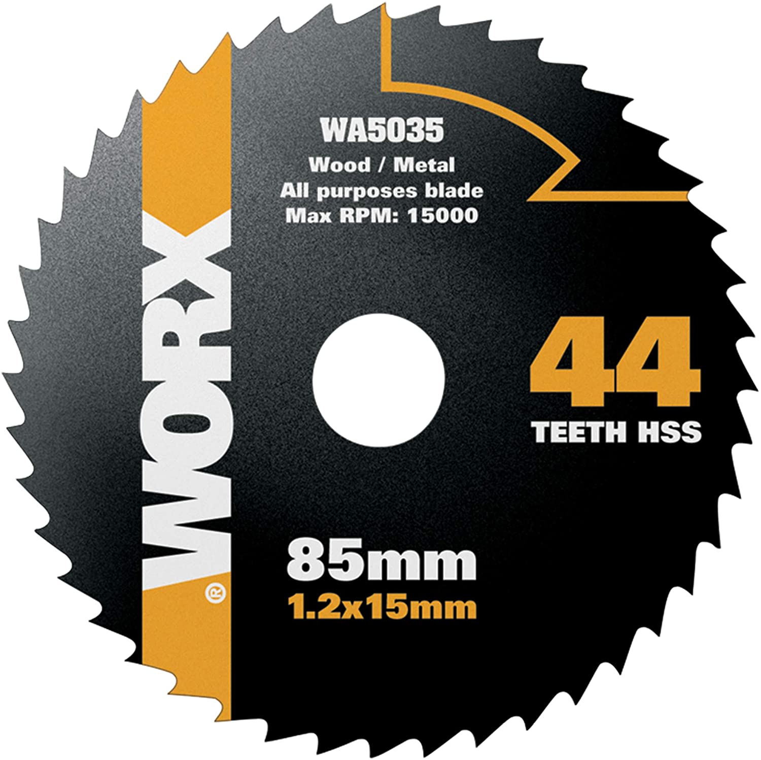 WORX WA5035 85mm 44T HSS Blade, Black, 85 mm. 44 Zähne - Image 2