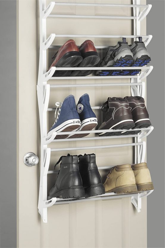 Whitmor Over-The-Door Shoe Rack, 36-Pair, White - Image 4