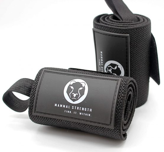 Mammal Strength Wrist Wraps - Premium Heavy Duty Wrist Support with Thumb Loop - Black or White - Gymnastics, Weightlifting, Gym training, Powerlifting