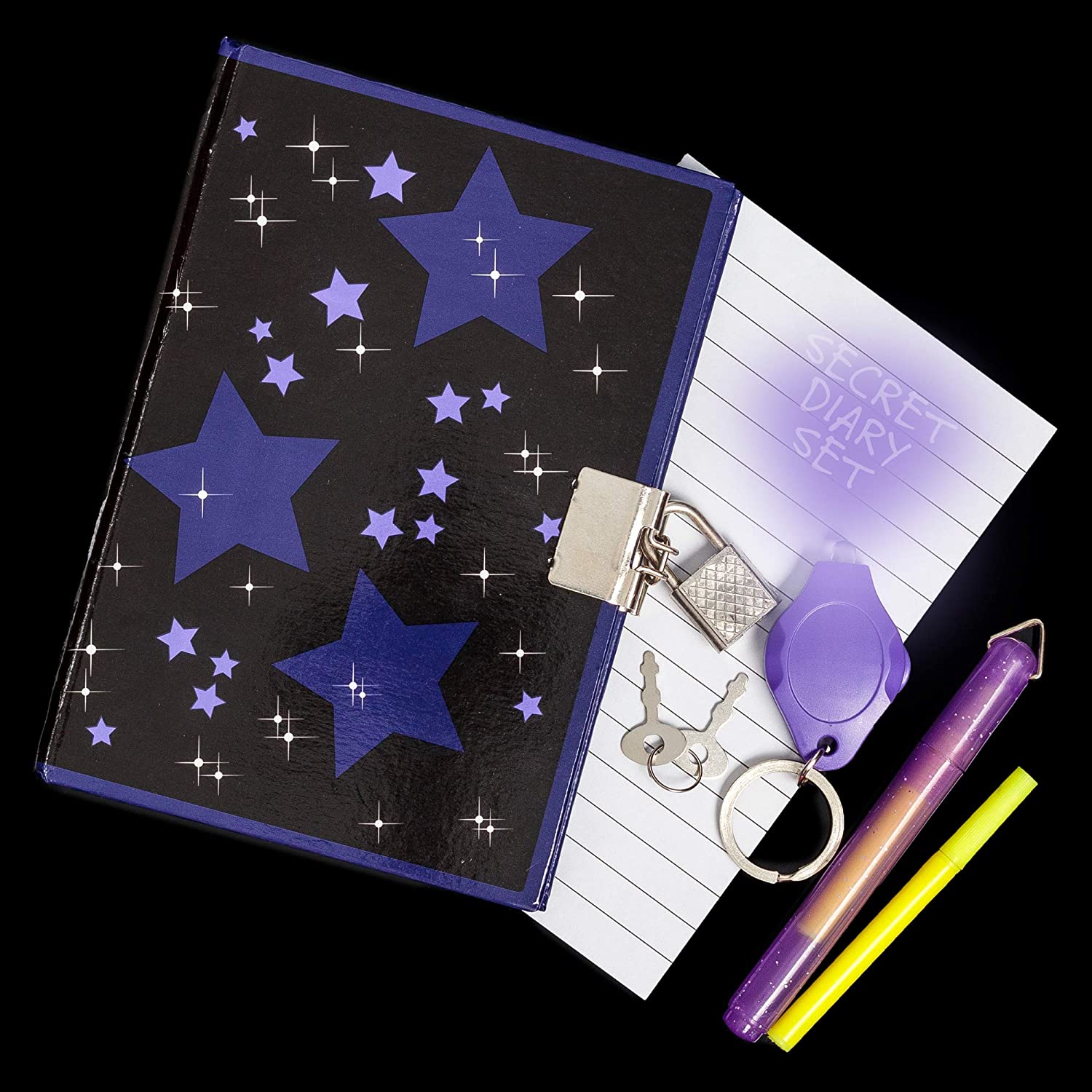 Tobar Secret Diary Set including Invisible Ink Pen and UV Torch, Mixed, 14.5 cm - Image 2