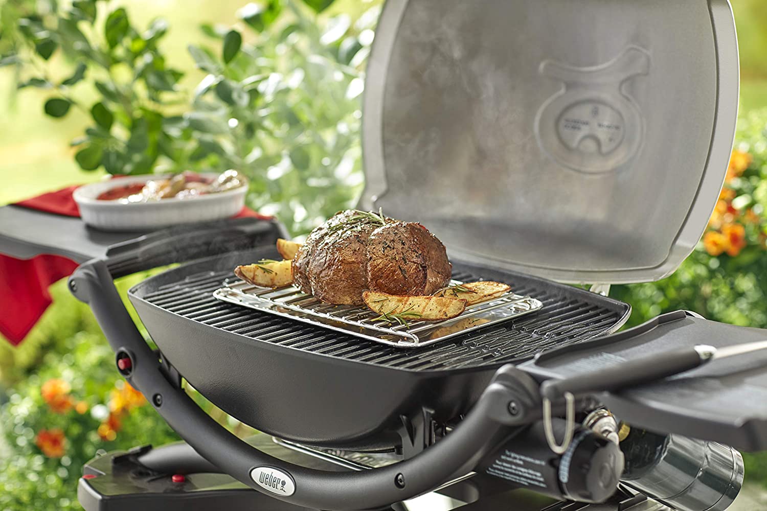 Weber Roast Rack, Small (20 x 13cm), made of Stainless Steel, for indirect Grilling fits Q Series - Image 2