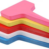 KINGLAKE 100PCS Plastic Plant Labels & Tags Colored Garden Markers for Plants Herb 6x10cm (Multi-colors)