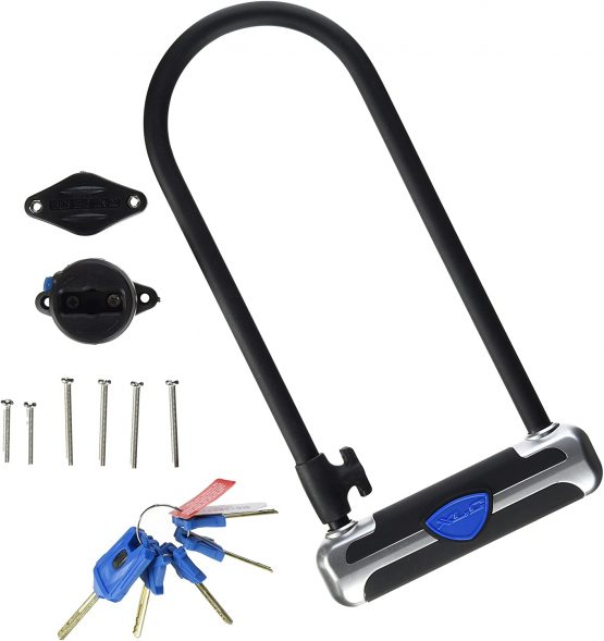XLC Unisex - Adult LO-S05 Sundance & Cassidy III Shackle Lock - Black, Blue, White, 292 mm - Image 2