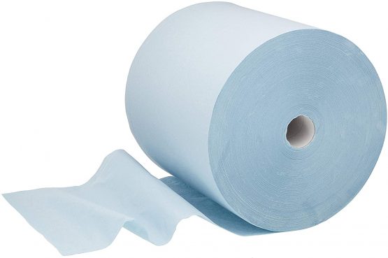 WypAll 7426 Industrial Wiping Paper L30 Jumbo Roll Extra Wide, 3 Ply, Large, Blue (1 Roll x 670 Sheets) - Image 3