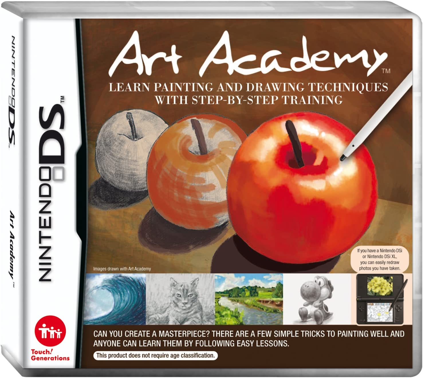 Art Academy: Learn Painting and Drawing Techniques with Step-by-Step Training (Nintendo DS), Black